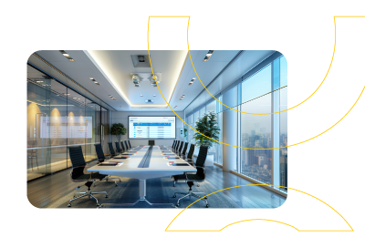 Creative marketing team planning campaigns with digital screens and branding visuals